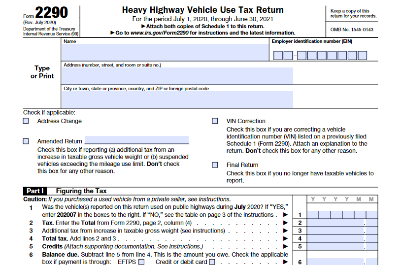 File IRS Form 2290